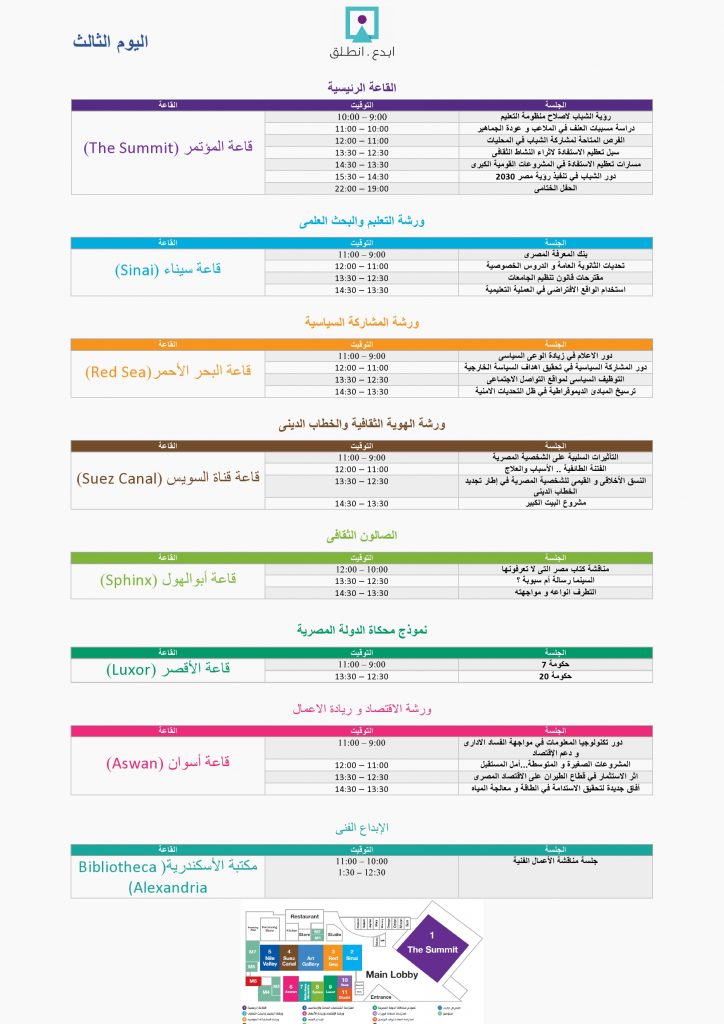 برنامج اليوم الثالث للمؤتمر
